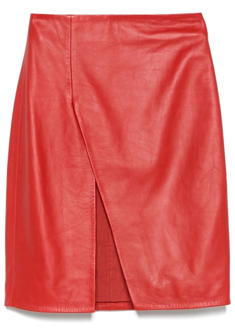 Red slit-detail skirt LouLou Studio - women